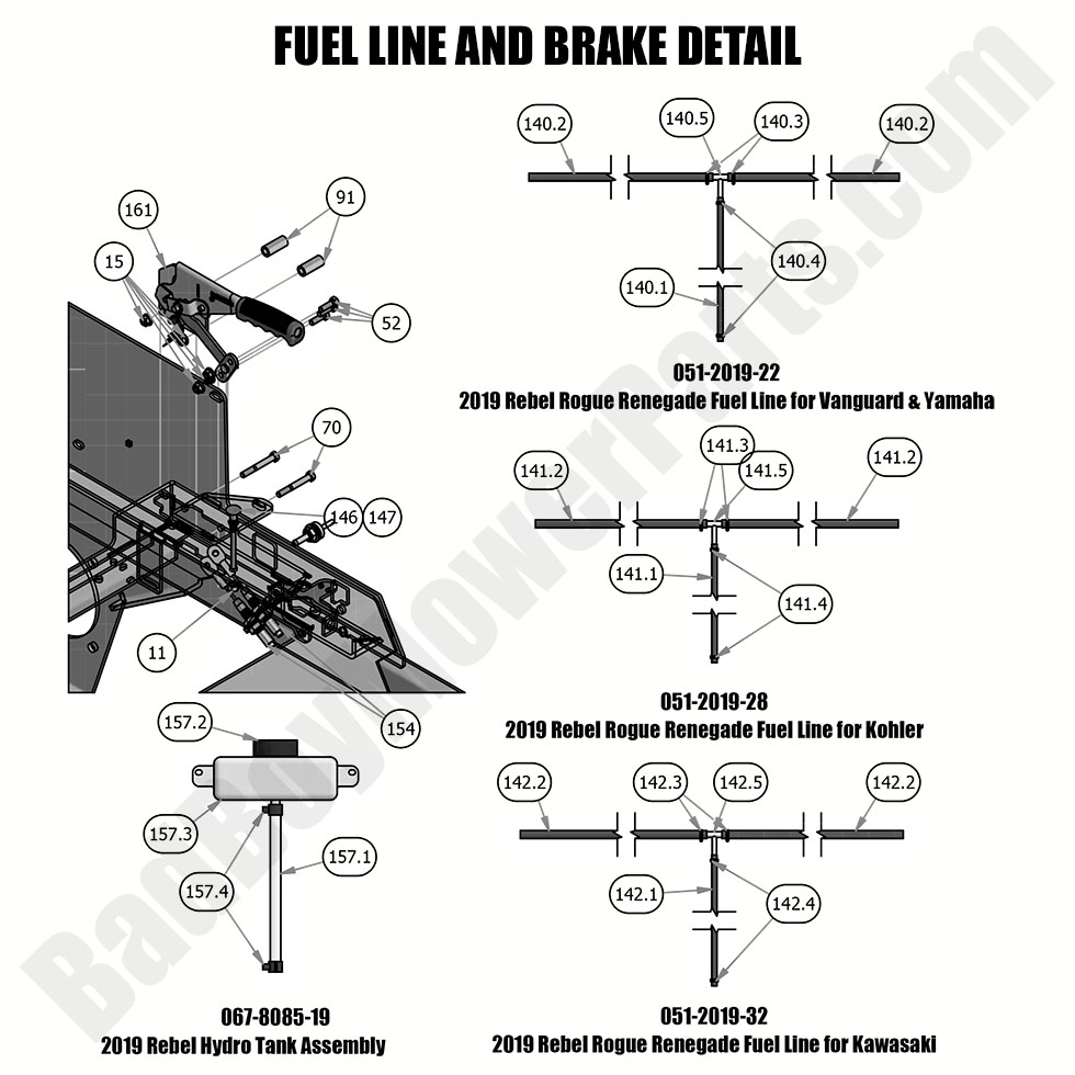 2019 Rebel Fuel Line & Brake Detail